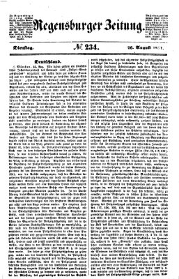 Regensburger Zeitung Dienstag 26. August 1851