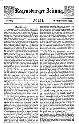 Regensburger Zeitung Freitag 12. September 1851