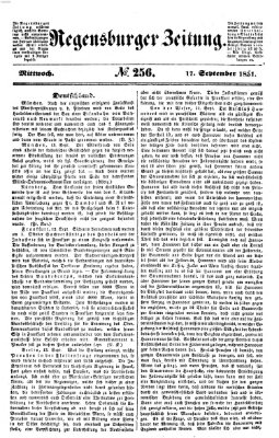 Regensburger Zeitung Mittwoch 17. September 1851