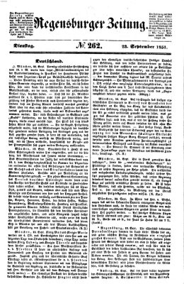 Regensburger Zeitung Dienstag 23. September 1851