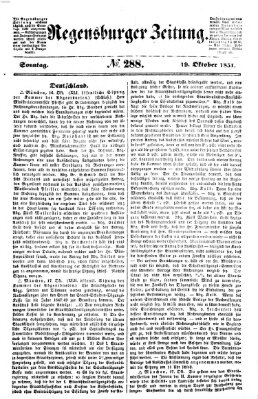 Regensburger Zeitung Sonntag 19. Oktober 1851