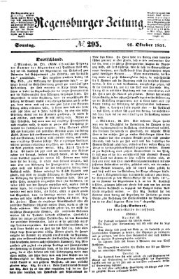 Regensburger Zeitung Sonntag 26. Oktober 1851