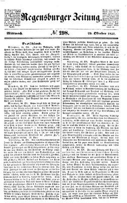 Regensburger Zeitung Mittwoch 29. Oktober 1851