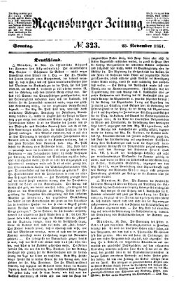 Regensburger Zeitung Sonntag 23. November 1851