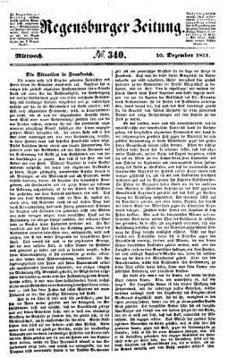 Regensburger Zeitung Mittwoch 10. Dezember 1851