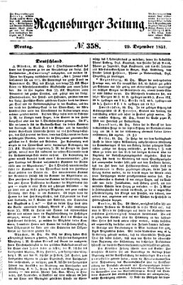 Regensburger Zeitung Montag 29. Dezember 1851