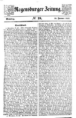 Regensburger Zeitung Sonntag 18. Januar 1852