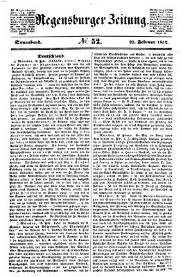 Regensburger Zeitung Samstag 21. Februar 1852