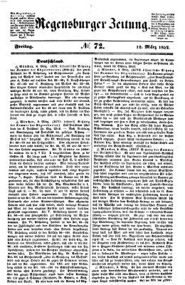 Regensburger Zeitung Freitag 12. März 1852