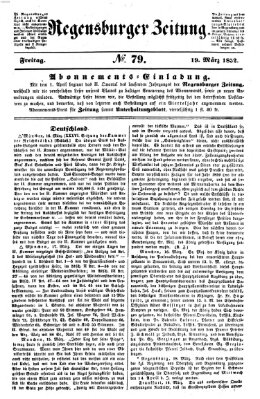Regensburger Zeitung Freitag 19. März 1852