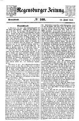 Regensburger Zeitung Samstag 12. Juni 1852