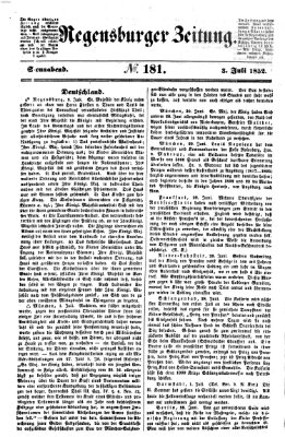 Regensburger Zeitung Samstag 3. Juli 1852