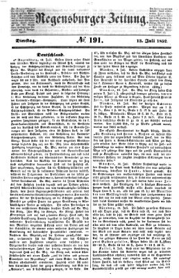 Regensburger Zeitung Dienstag 13. Juli 1852