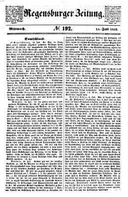 Regensburger Zeitung Mittwoch 14. Juli 1852