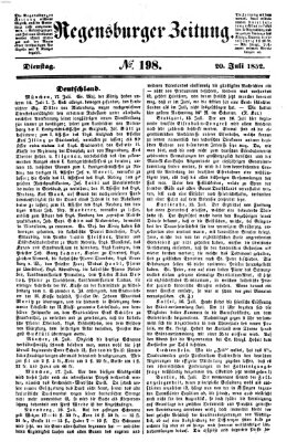 Regensburger Zeitung Dienstag 20. Juli 1852