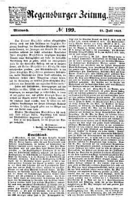 Regensburger Zeitung Mittwoch 21. Juli 1852