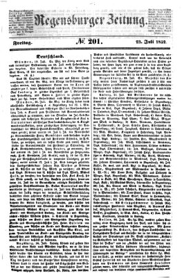 Regensburger Zeitung Freitag 23. Juli 1852