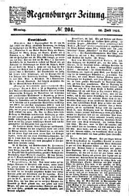 Regensburger Zeitung Montag 26. Juli 1852