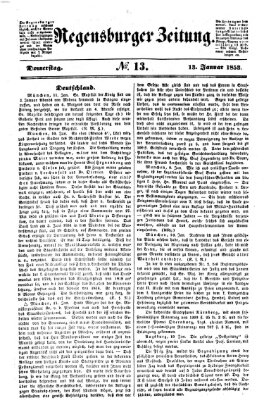 Regensburger Zeitung Donnerstag 13. Januar 1853