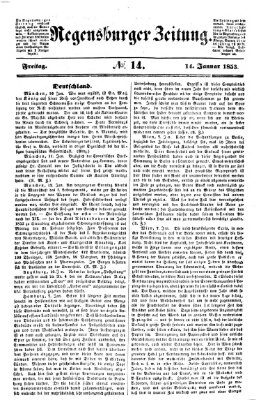 Regensburger Zeitung Freitag 14. Januar 1853