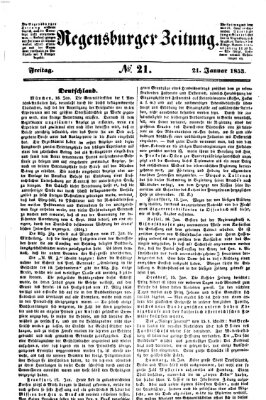 Regensburger Zeitung Freitag 21. Januar 1853