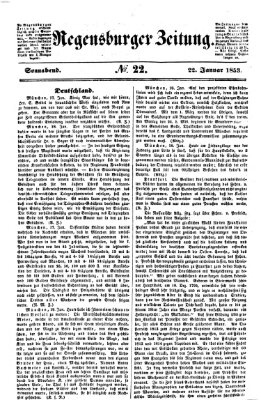 Regensburger Zeitung Samstag 22. Januar 1853