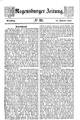 Regensburger Zeitung Dienstag 25. Januar 1853