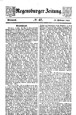 Regensburger Zeitung Mittwoch 16. Februar 1853