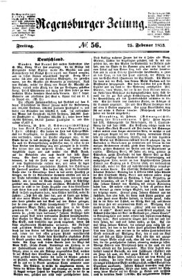 Regensburger Zeitung Freitag 25. Februar 1853