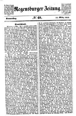 Regensburger Zeitung Donnerstag 10. März 1853