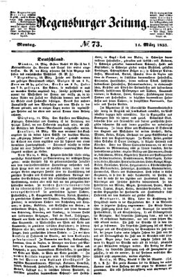 Regensburger Zeitung Montag 14. März 1853