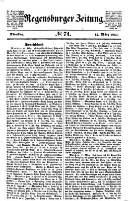 Regensburger Zeitung Dienstag 15. März 1853