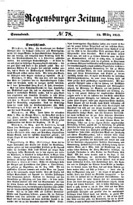 Regensburger Zeitung Samstag 19. März 1853