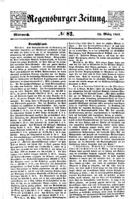 Regensburger Zeitung Mittwoch 23. März 1853