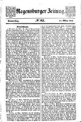 Regensburger Zeitung Donnerstag 24. März 1853