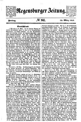 Regensburger Zeitung Freitag 25. März 1853