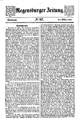 Regensburger Zeitung Mittwoch 30. März 1853