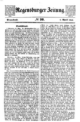 Regensburger Zeitung Samstag 2. April 1853