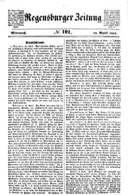 Regensburger Zeitung Mittwoch 13. April 1853