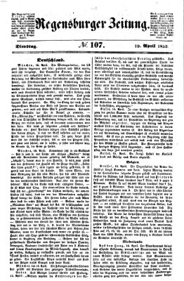 Regensburger Zeitung Dienstag 19. April 1853