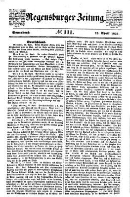 Regensburger Zeitung Samstag 23. April 1853