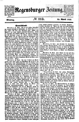 Regensburger Zeitung Montag 25. April 1853