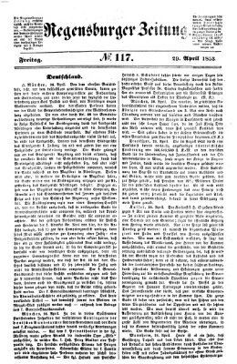 Regensburger Zeitung Freitag 29. April 1853