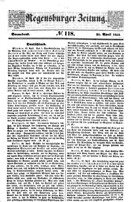 Regensburger Zeitung Samstag 30. April 1853