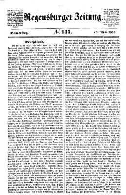 Regensburger Zeitung Donnerstag 26. Mai 1853