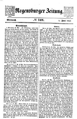 Regensburger Zeitung Mittwoch 1. Juni 1853