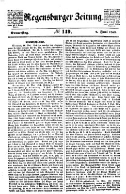 Regensburger Zeitung Donnerstag 2. Juni 1853