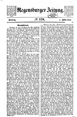 Regensburger Zeitung Freitag 1. Juli 1853