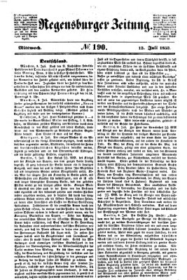 Regensburger Zeitung Mittwoch 13. Juli 1853