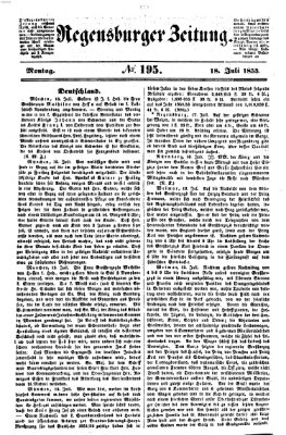 Regensburger Zeitung Montag 18. Juli 1853